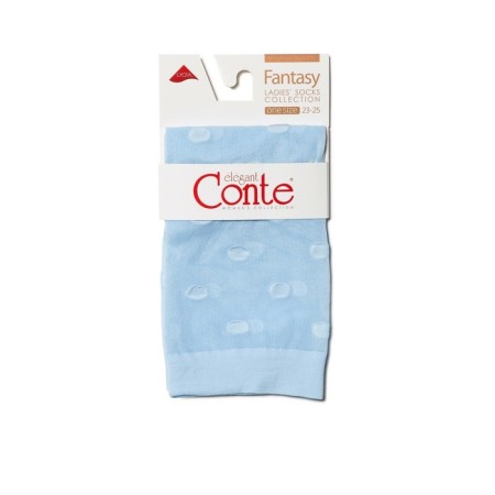 Women's socks in large peas Conte Elegant Fantasy 20, size 23-25, color Light Blue-2