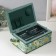 Casket for needlework "Green Flower Polyanka" 24x16x11 cm