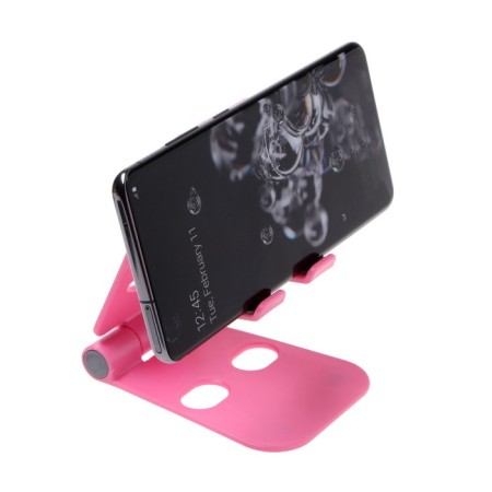 Luazon phone stand, adjustable height, silicone inserts, pink-2