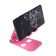 Luazon phone stand, adjustable height, silicone inserts, pink