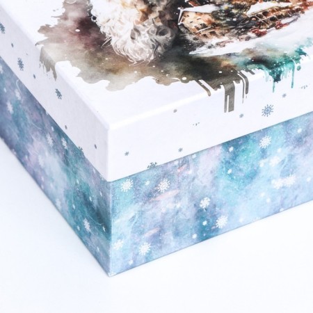 Square box "Santa Claus", 19 × 19 × 10 cm-2