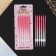 Candles for cake with sparkles, pink, 6 pcs.