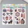 Plastic pouring sticker "Pictures" mix 28.5x15.5 cm