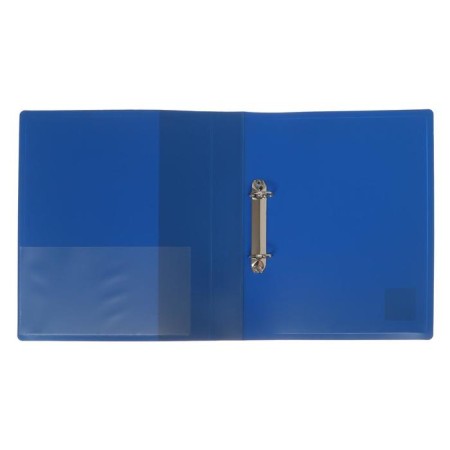 Folder on 2 rings A4, Calligrata, 40 mm, 700 μm, pocket at the end, blue-1