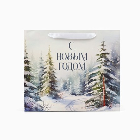 Laminated vertical "Winter Forest", M 26 x 30 x 9 cm, New Year-3