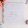 A book of wishes for a wedding on the spring, the color is white.
