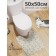 Golden snowflake toilet rug, anti -slip, size 50x50 cm