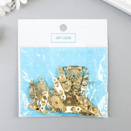 Castle Metal for casket gold set 10 pcs 2x3 cm-3