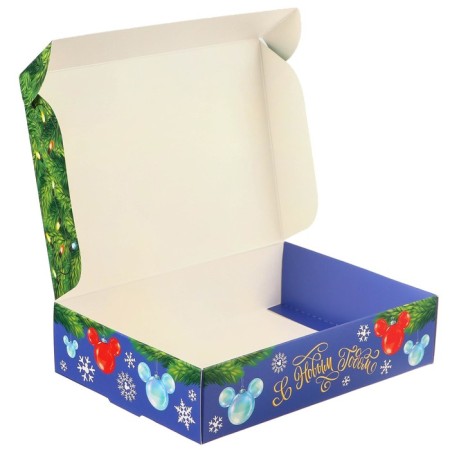 Gift box "New Year" 16x23x7.5 cm, Mickey Mouse and Dragon-1