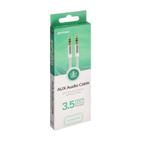 EXPLOYD EX-K-642 Jack 3.5 (M) cable-Jack 3.5 (M), for micro and headphones, 1 m, white-5