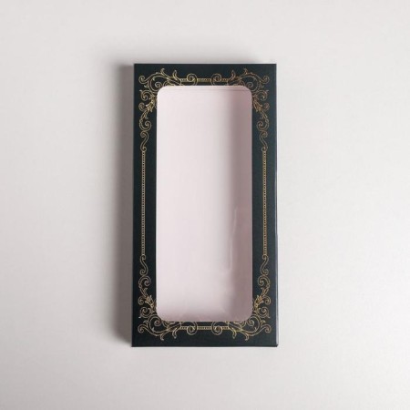 Chocolate box, confectionery packaging, “vintage”, with a window, 17.3 x 8.8 x 1.5 cm-2