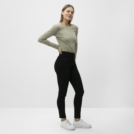 Jeans insulated female, black color, size 28 (44)-1