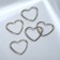 Pierce in the nose "Heart", 8mm, set 5pcs, color silver