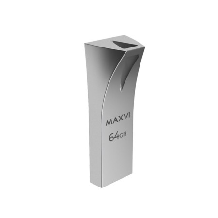 Flash drive maxvi MK2, 64 GB, USB2.0, th he is up to 25 MB/s, PBU up to 15 Mb/s, silver-1
