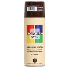 Aerosol paint enamel semi-ton, chocolate-brown 520ml Coralino Satin Ral8017