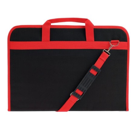 Folder for drawings and drawings for artists A3, 450 x 320 x 30 mm, handles, frame, textile, estado, black red kant-3