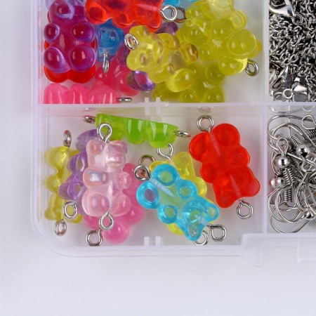 Set for creating jewelry "Marmalade Bears", 32 bears, chain, 3 clamps + accessories-5