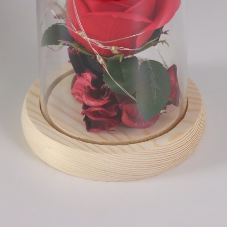 Nightlight “Rose” LED 3HAAA Red 9.5x9.5x14cm-4