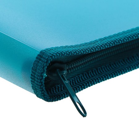A folder with A4 handles, 230 x 185 x 25 mm, lightning around, plastic, PT-112, "office", tinted, turquoise color-3