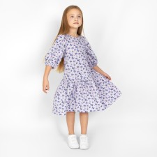 Dress for girls, height 122 cm, light lilac color