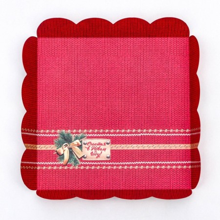Cookie box, confectionery packaging, "Christmas gifts", 15 x 15 x 3 cm, new year-3