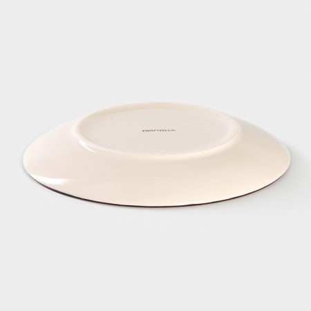 Board ceramic dessert shade "Sea World", d = 19 cm, brown color-2