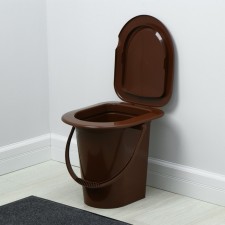 Bucket-loop, h = 39 cm, 17 l, removable chair, brown