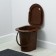 Bucket-loop, h = 39 cm, 17 l, removable chair, brown