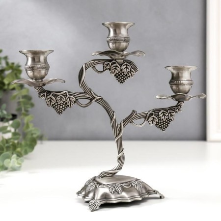 Summary Metal for 3 candles "Vine vine" 24.5x27.5x12 cm