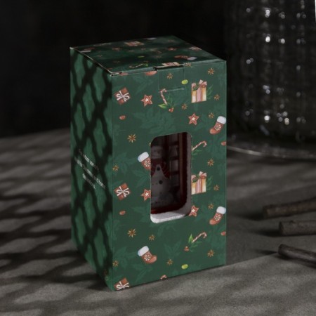 LED figure "Snowman in a telephone booth" 5 × 12 × 5 cm, plastic, sparkles, batteries AG13x3, glow warm white-3