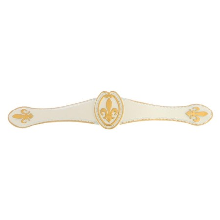 Light handle, m/o 96 mm, white with gold-2