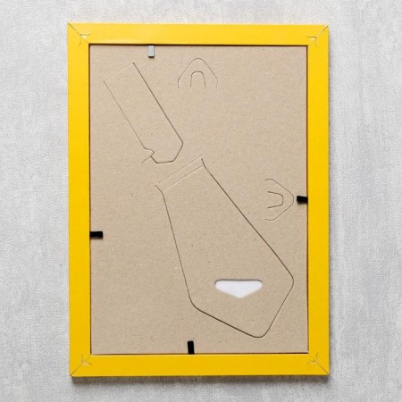 Photo frame MDF 15x21 cm, No. 6 yellow (plastic screen)-4