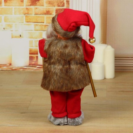 Santa Claus "Telogreika, with a flashlight" with backlight, moves, 38 cm-2