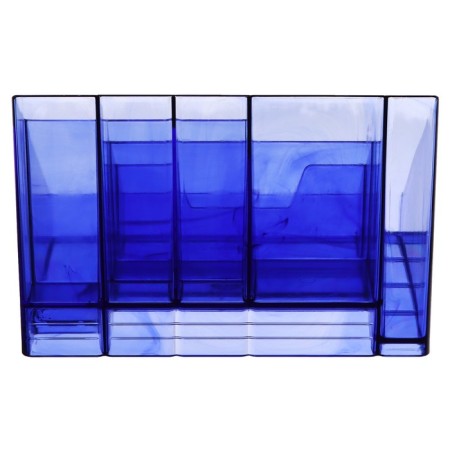 Organizer stand for the Cascade office, tinted blue-9