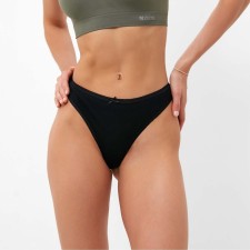 Panties female thongs, black color (nero), size 48 (l)
