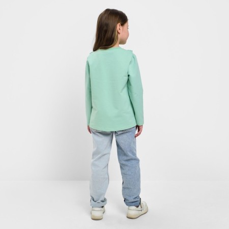 Sweatshirt for girl KAFTAN "Basic Line" size 32 (110-116), mint color-13