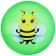 Children's ball zabiaka "Bee", D = 22 cm, 60 g
