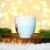 Happy New Year ceramics set, 180 ml mug, 2 pcs, spoon 2 pcs, white color