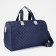 Road bag on lightning, outer pocket, long belt, suitcase holder, blue color