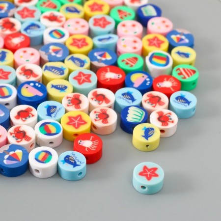Beads Rubber Figure "Sea" Mix, UP. 500 pcs.-1