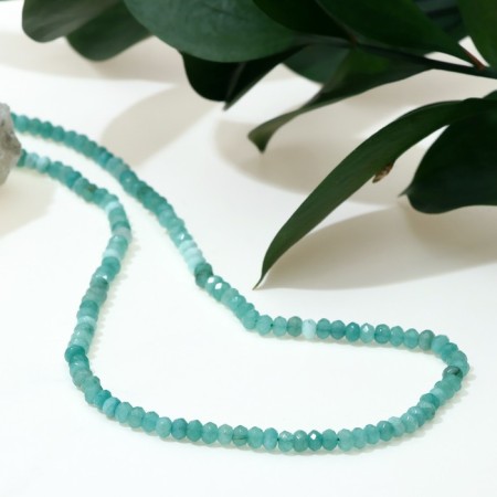 Buses Rondel faceted "nephritis", 45 cm with an extension cm 5 cm