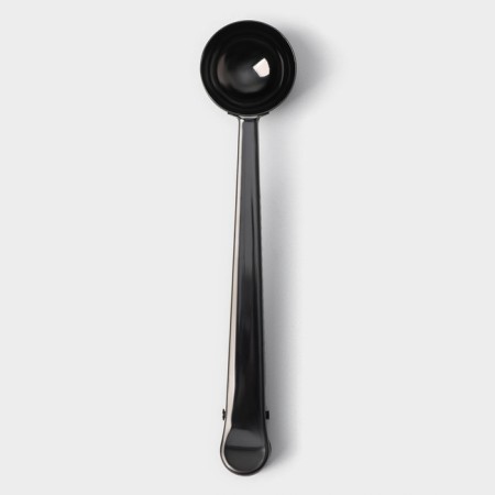 A spoon for coffee of the “AROMA”, 15 ml, with a clamp, black color