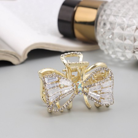 Hair crab "Dorothy" bow, 4 cm, gold-2