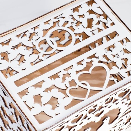 The wedding bank "Pigeons", white, prefabricated, 24x19.5x16 cm-2