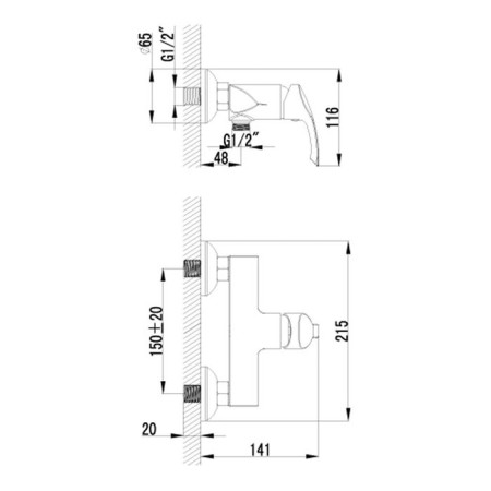 Lemark Plus Strike LM1103C shower mixer-1