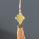 Suspension textiles, plastic "Knot of happiness and infinity" Kapuchino 0.7x1x9.5 cm
