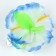 Hawaii set clip with a blue flower, wreath