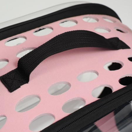 Carriage for animals is transparent, 42*32*28 cm, pink-5