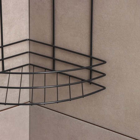Angular shelf 2-tier, 20 × 20 × 29 cm, black color-2