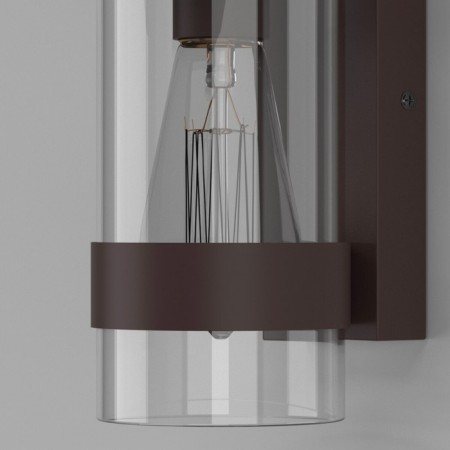Sadovo-park lamp Elektrostandard, Falcon, 131x100x240 mm, E27, brown color-4